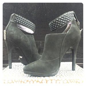 Gray Suede Booties